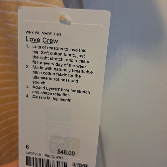 NWT Lululemon Love Crew - Picture 2 of 4